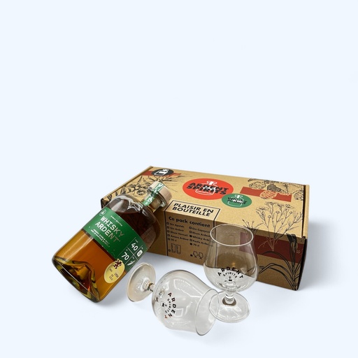 [AS-P2V70-WARD] (Pack 2 Verres) Whisky Ardent 70cl - Ardent Spirits BIO